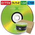 600片(一箱)-RITEK X版 DVD-R16X/4.7GB/120MIN空白燒錄光碟片