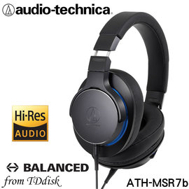 志達電子 ATH-MSR7b 日本鐵三角 audio-technica 高解析 4.4平衡輸入 耳罩式耳機 (台灣鐵三角公司貨)