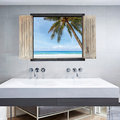椰子樹假窗 壁貼 3D立體壁貼 海洋沙攤 可重覆黏貼 貼紙 辦公室 客廳 臥室貼 沂軒精品 E0050