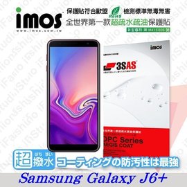 【預購】Samsung Galaxy J6+ (2018) iMOS 3SAS 防潑水 防指紋 疏油疏水 螢幕保護貼【容毅】