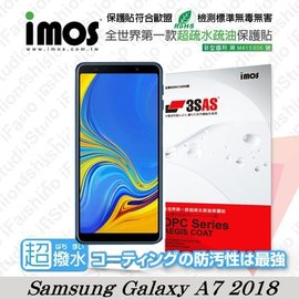 【預購】Samsung GALAXY A7(2018) iMOS 3SAS 防潑水 防指紋 疏油疏水 螢幕保護貼【容毅】