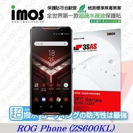 【預購】ASUS ROG Phone (ZS600KL) iMOS 3SAS 防潑水 防指紋 疏油疏水 螢幕保護貼【容毅】