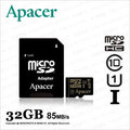 Apacer 宇瞻 32GB 32G Micro SD SDHC C10 UHS-I 85MB 記憶卡