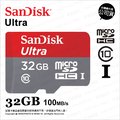 【台灣公司貨】SanDisk Ultra MicroSD 32G 32GB C10 100MB/s 無轉卡 記憶卡