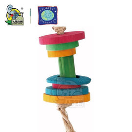 缺《寵物鳥世界》 美國普拉尼 Mini小啞鈴 繽紛木串 | 鳥玩具 DA0144