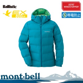 【Mont-Bell 日本 女 PERMAFROST LT DOWN 800FP 連帽外套《雀藍》】1101502/防寒/防風/羽絨外套