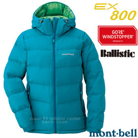 【MONT-BELL 日本】女 800FP 輕量 防潑水防風羽絨外套. 禦寒雪衣/登山滑雪/1101502 PEBL 孔雀藍 DA