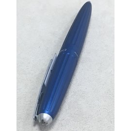 德國 DIPLOMAT 迪波曼 Aero太空梭鋼筆 14K金雙色筆尖 絕美流線造型 霧面藍
