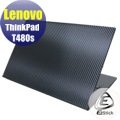 【Ezstick】Lenovo ThinkPad T480S 黑色立體紋機身貼 (含上蓋貼、鍵盤週圍貼) DIY包膜