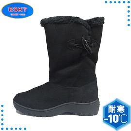 【ESKT 台灣 女 中筒雪鞋《黑》】SN203/中筒雪鞋/冰爪/靴/賞雪/旅遊
