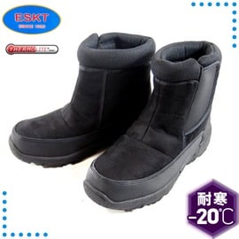 【ESKT 台灣 男 中筒雪鞋《黑》】SN217/冰爪/保暖雪靴/雪地行走/旅遊/靴子