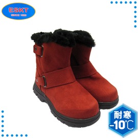 【ESKT 台灣 童 中筒雪鞋《紅》】SN165/冰爪/保暖雪靴/雪地行走/旅遊/靴子