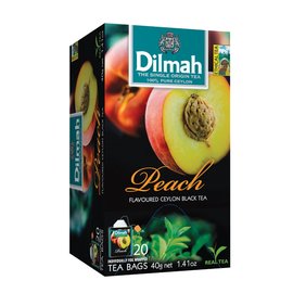 Dilmah 帝瑪 水蜜桃口味紅茶 茶包 2g*20入/盒-【良鎂咖啡精品館】