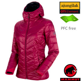 【瑞士 MAMMUT 長毛象】女新款 Rime Hooded IN Jacket 超輕量化纖保暖連帽外套.夾克(可機洗)/PFC-free無氟潑水/1013-00410-3510 甜菜根