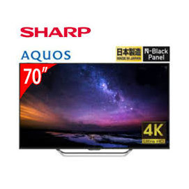 SHARP 夏普 70吋 4T-C70AM1T N-Black 曜黑面板液晶電視 日本製 ☆12期0利率↘☆