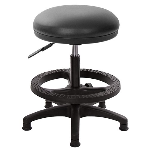 GXG 立體泡棉 圓凳工作 吧檯椅 (塑膠腳+踏圈) 型號81T1EK