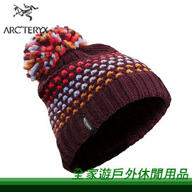 【全家遊戶外】㊣ArcTeryx 始祖鳥 Fernie編織毛球帽 ARC16436 緋紅-Crimson /毛帽 滑雪 針織
