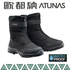 【Atunas 歐都納 男 短筒保暖雪靴《黑》】GC-1610/雪鞋/長筒靴/雪地
