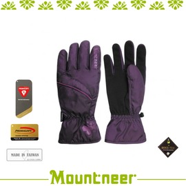 【Mountneer 山林 Primaloft防水反光手套 暗紫《亮紫》】12G06/機車手套/防水/防風