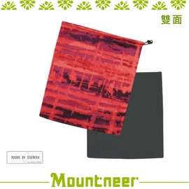【Mountneer 山林 雙面保暖圍脖兩用帽《橘紅》】12H08/登山口罩/耳罩/圍巾/滑雪