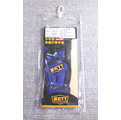 「野球魂」--「ZETT」少年用人工皮革伸縮打擊手套（BBGT-114，黑×藍色）左手用＝右打用