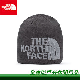 【全家遊戶外】㊣ The North Face 美國 雙面保暖休閒毛帽 灰/迷彩 A5WGYNT /LOGO帽