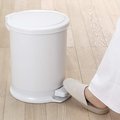 日本Risu H&amp;H圓筒造型踩踏垃圾桶 10L-灰白色