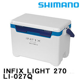 ◎百有釣具◎ SHIMANO LI-027Q 冰箱 白色/藍白色