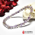 紫水晶加黃水晶手鍊(紫水晶珠子，珠徑約5.5mm，5顆黃珠+30顆紫珠，OPB080)
