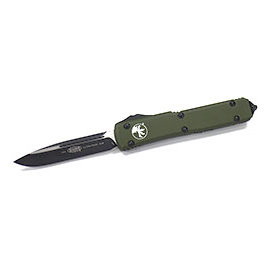 Microtech Ultratech 橄欖綠鋁柄 OTF 彈簧刀 (黑刃／Elmax 鋼) -#MT 121-1 OD