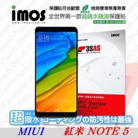 【預購】MIUI 紅米 Note 5 iMOS 3SAS 防潑水 防指紋 疏油疏水 螢幕保護貼【容毅】