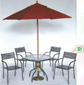 【南洋風休閒傢俱】戶外休閒系列-031餐桌椅組 一桌四椅 戶外咖啡館專用 餐桌椅組 戶外桌椅(593-21)