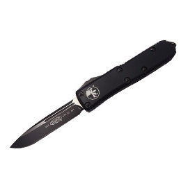 Microtech UTX-85 S/E黑鋁柄黑TATICAL平刃彈簧刀(ELMAX鋼) -#MT 231-1T