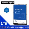 WD【藍標 7mm】(WD10SPZX) 1TB/5400轉/128MB/2.5吋/3Y