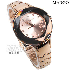 (活動價) MANGO 星光戀曲不鏽鋼時尚腕錶 16道切邊工設計鏡面 女錶 玫瑰金 MA6740L-RG