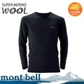 【Mont-Bell 日本 男 SPMW M.W.R-N 長袖羊毛中厚內衣《黑》】1107235/羊毛衣/滑雪/冬季出遊