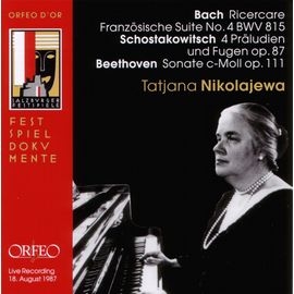C612031 尼可拉耶娃/巴哈,蕭士塔高維契,貝多芬(1987年薩爾茲堡音樂節) Nikolayeva/Bach,Schostakowitsch,Beethoven (Red) (Orfeo)