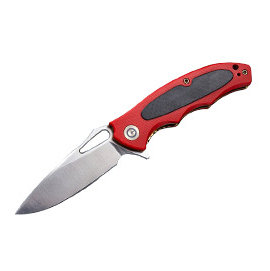We Knife C806D Shard 紅G10鑲碳纖柄快開折刀(D2鋼) -#WEKNIFE C806D