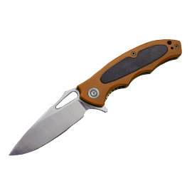We Knife C806B Shard 棕G10鑲碳纖柄快開折刀(D2鋼) -#WEKNIFE C806B
