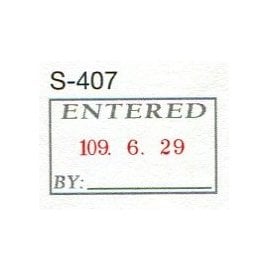 【1768購物網】S-407 新力牌日期章 民國(歐文)/西元/英文 (回墨印)- ENTERED (SHINY 雙色翻轉章) 隨貨附發票