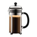 丹麥 Bodum 亮銀色-1928-57 1L 8 cup CHAMBORD Coffee Maker 法式濾壓壺 法式濾壓咖啡壺