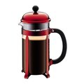 丹麥 Bodum 胭脂紅-1928-224 1L 8 cup CHAMBORD Coffee Maker 法式濾壓壺 法式濾壓咖啡壺