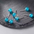 天然寶石系列 Tiffany藍天河石耳環 925純銀耳釘