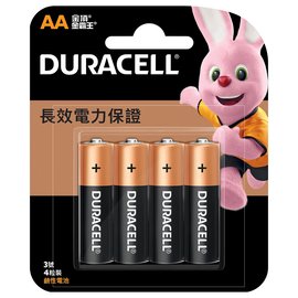 DURACELL 金頂 鹼性 3號 AA 電池 4顆入 /卡裝