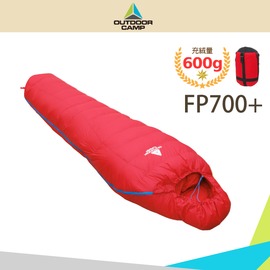 【OUTDOOR CAMP 600g信封型羽絨睡袋《紅》】OC17026/露營睡袋/保暖/防寒