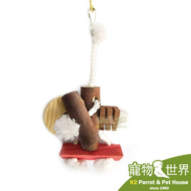 《寵物鳥世界》台灣製Pet Best 摩登原始家具-象形文字 │鸚鵡 鳥玩具 木製玩具 原木玩具 啃咬玩具 GS108
