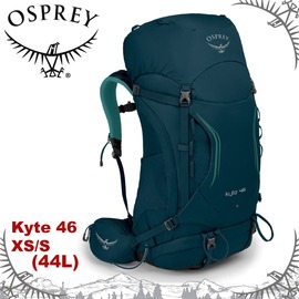 【OSPREY 美國 女款 Kyte 46 XS/S 登山背包《冰湖綠》44L】雙肩後背包/輕量透氣/自助旅行/3D立體網背