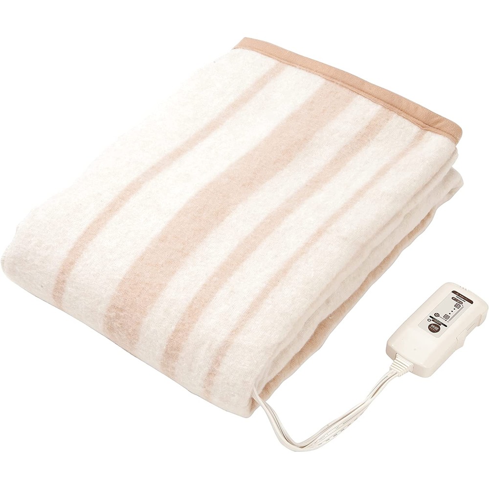 日本 KOIZUMI 小泉 自動定時 鋪蓋兩用 雙人電熱毛毯 可水洗 鋪蓋兩用 保暖 電毯 毛毯