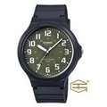 【天龜 】CASIO 簡約時尚 大錶徑錶款 綠x白 MW-240-3B