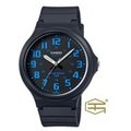 【天龜 】CASIO 簡約時尚 大錶徑錶款 黑x藍 MW-240-2B